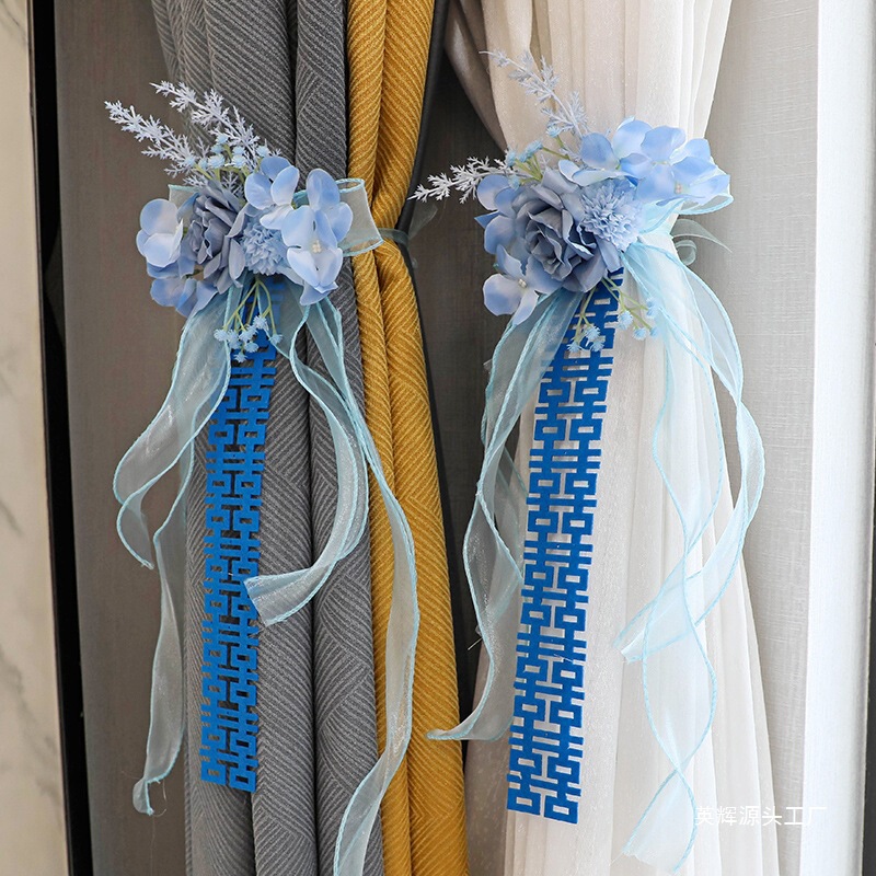 結婚式の部屋の装飾、結婚式の部屋の装飾、新しい結婚式の用品、幸せな言葉、男性と女性の寝室、リビングルームのカーテン、シンプルなストラップ|undefined