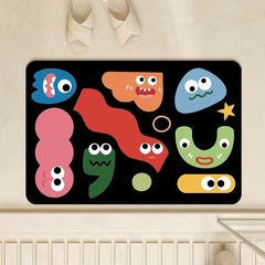 新卡通可愛科技布硅藻泥浴室櫃地墊耐髒吸水速干防滑墊衛生間家用