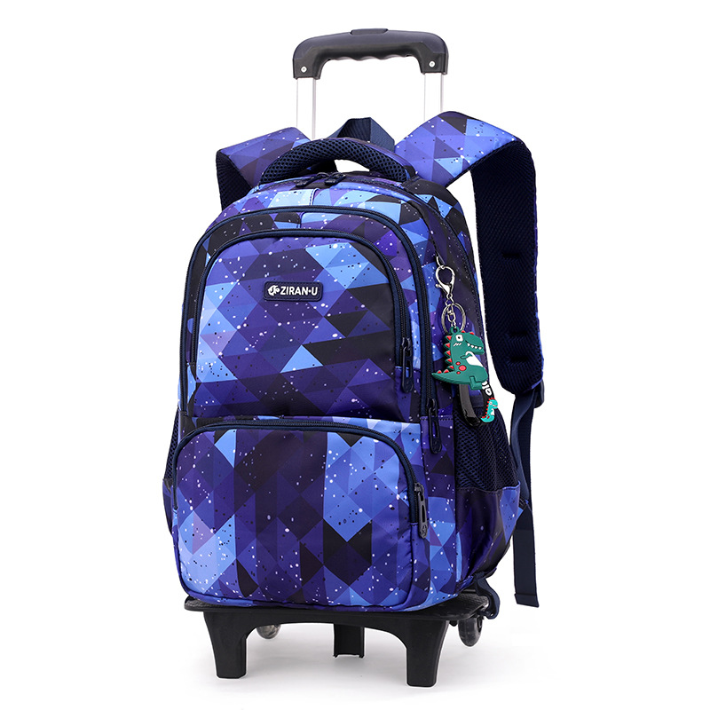 Peces naturales nueva mochila trolley conjunto de tres piezas estudiante de la escuela primaria hombres y mujeres de gran capacidad mochila de moda entrega popular