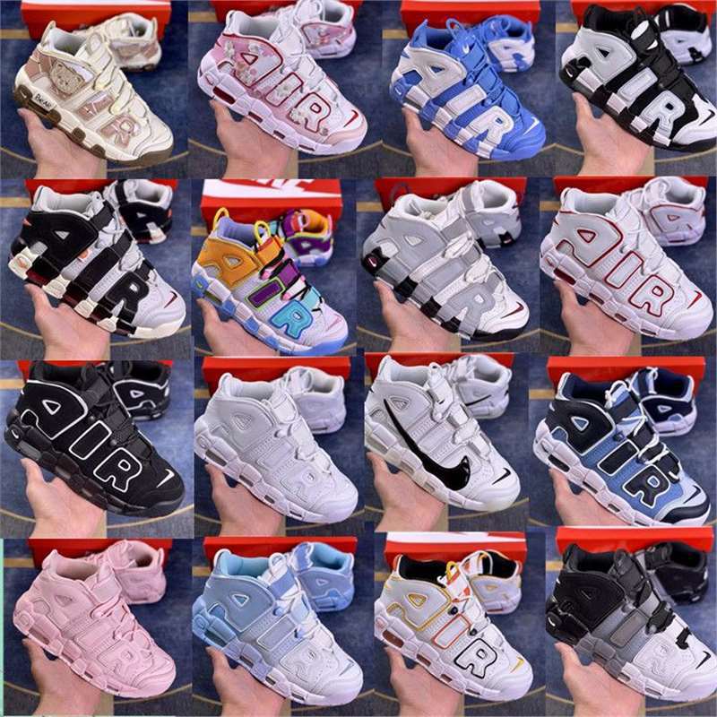Original Air Uptempo 96 Panda Basketball Shoes with Air Cushion, Black and White Denim, Unisex Sports Shoes Original Air Uptempo 96 Panda Basketball Shoes with Air Cushion, Black and White Denim, Unisex Sports Shoes