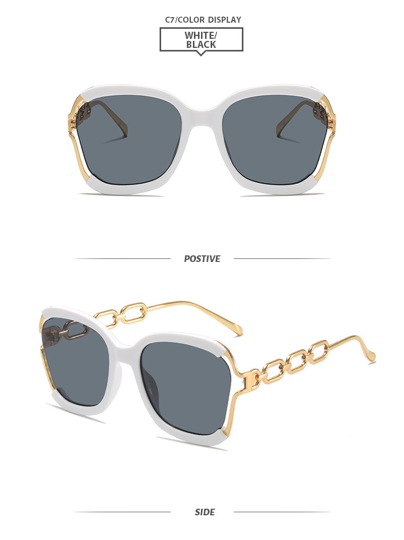 Elegant Solid Color Pc Square Half Frame Women's Sunglasses display picture 4