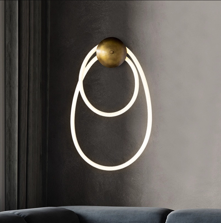 2025 nueva luz de pared minimalista de notas creativas lujosas pared de fondo de sala de estar decoración de escaleras de pared colgante italiana lámpara de pasillo