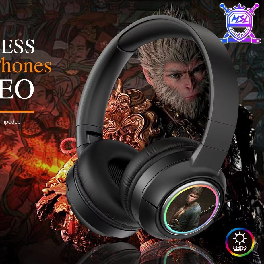 Nuevos productos Gokong WUKONG auriculares Bluetooth luminosos auriculares móviles inalámbricos juegos deportivos regalo auriculares fabricantes image 3