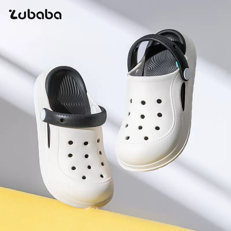 儿童洞洞鞋夏季男女童小孩外穿软底防滑eva凉鞋大童透气包头拖鞋