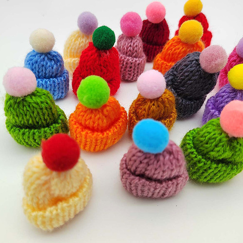 Knitted Woolen Hat for Fashion Accessory Decor DIY Accessories Korean Style Mini Decorative Toys Finger Hat