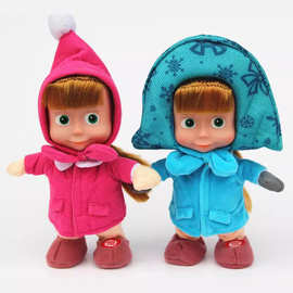 俄罗斯热卖玩具冬玛莎 熊 大眼睛娃娃与玛莎Masa和bear熊