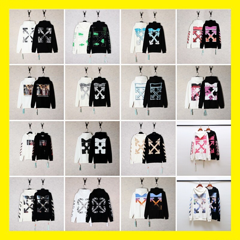 Cross-Border Trendy Brand Off White In-Stock Items: Waist-Print Arrow Graffiti Versatile Zebra Stripe Long-Sleeve Hooded Sweatshirt Cross-Border Trendy Brand Off White In-Stock Items: Waist-Print Arrow Graffiti Versatile Zebra Stripe Long-Sleeve Hooded Sweatshirt