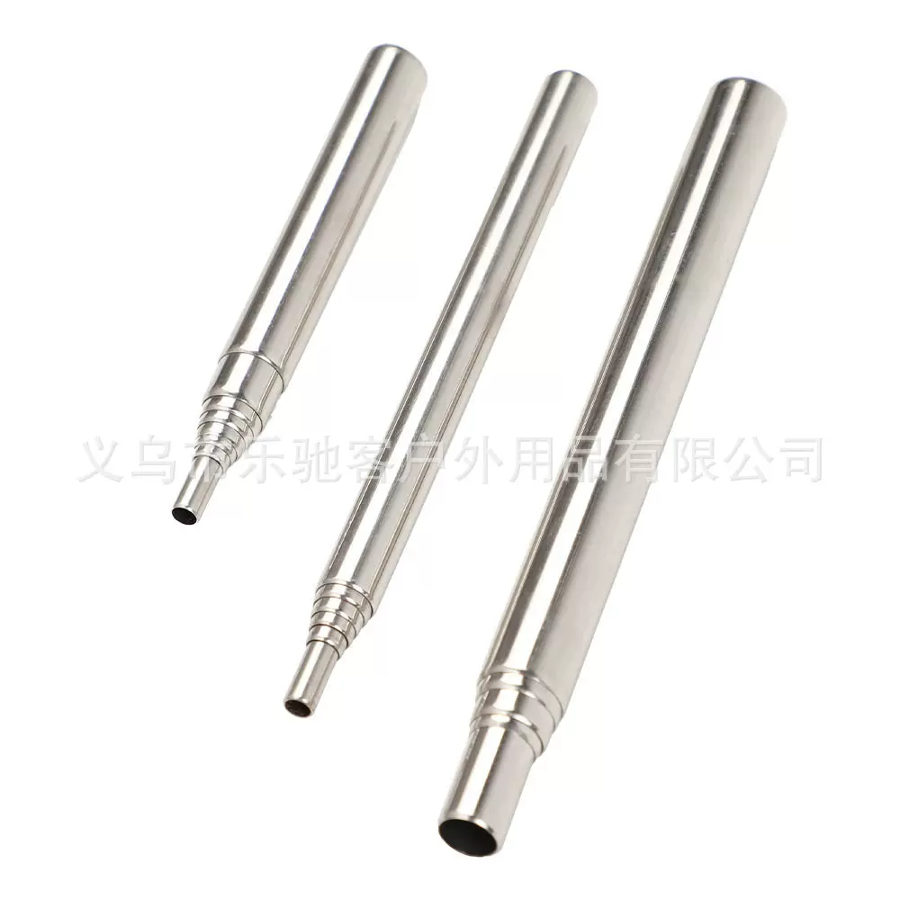 户外露营304不锈钢可伸缩吹火管野炊野营点火吹火筒点碳 生火工具