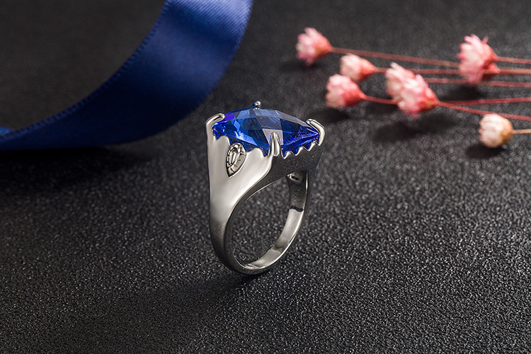 Fashion Lingge Copper Rings Plating Zircon Copper Rings