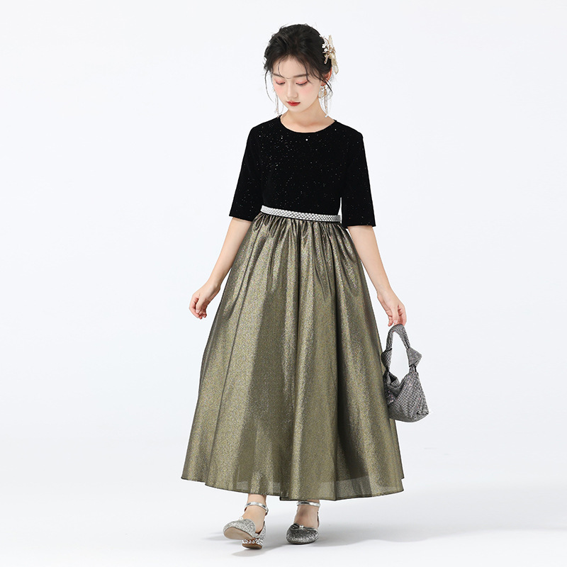 vestido de niña vestido de princesa vestido de niños piano coro vestido de mangas medias vestido de presentación vestido de alta gama