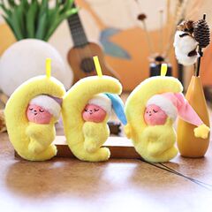 かわいい萌え泡マット星人ストラップぬいぐるみ月亮包掛けキーホルダーぬいぐるみ