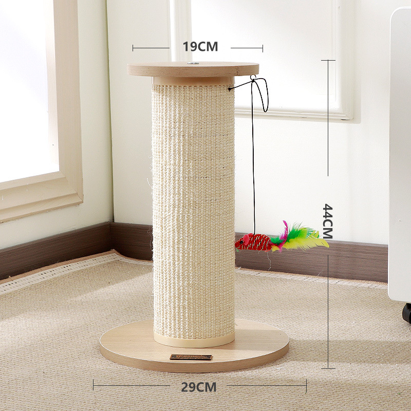 Placa de agarre de gato de sisal de madera maciza al por mayor, columna de agarre de gato, marco de escalada vertical para gato, marco de agarre para gato, columna de garras afiladas, suministros de juguete para gatos