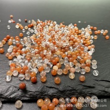 天然红兔毛水晶散珠小米珠迷你小珠diy多圈手链手串隔珠材料