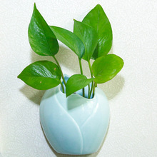 壁掛式花盆陶瓷無孔創意青瓷花瓶掛牆免打孔綠蘿水培吊籃牆壁裝飾