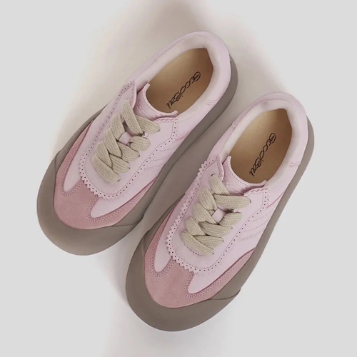 goodbai Bai Jingting same style puffy shoes Chinese Valentine's Day special edition pink thick-soled casual shoes big head moral training women's shoes