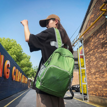 可折叠双肩包男女款2025夏季日本街头风学生背包旅行包运动健身包