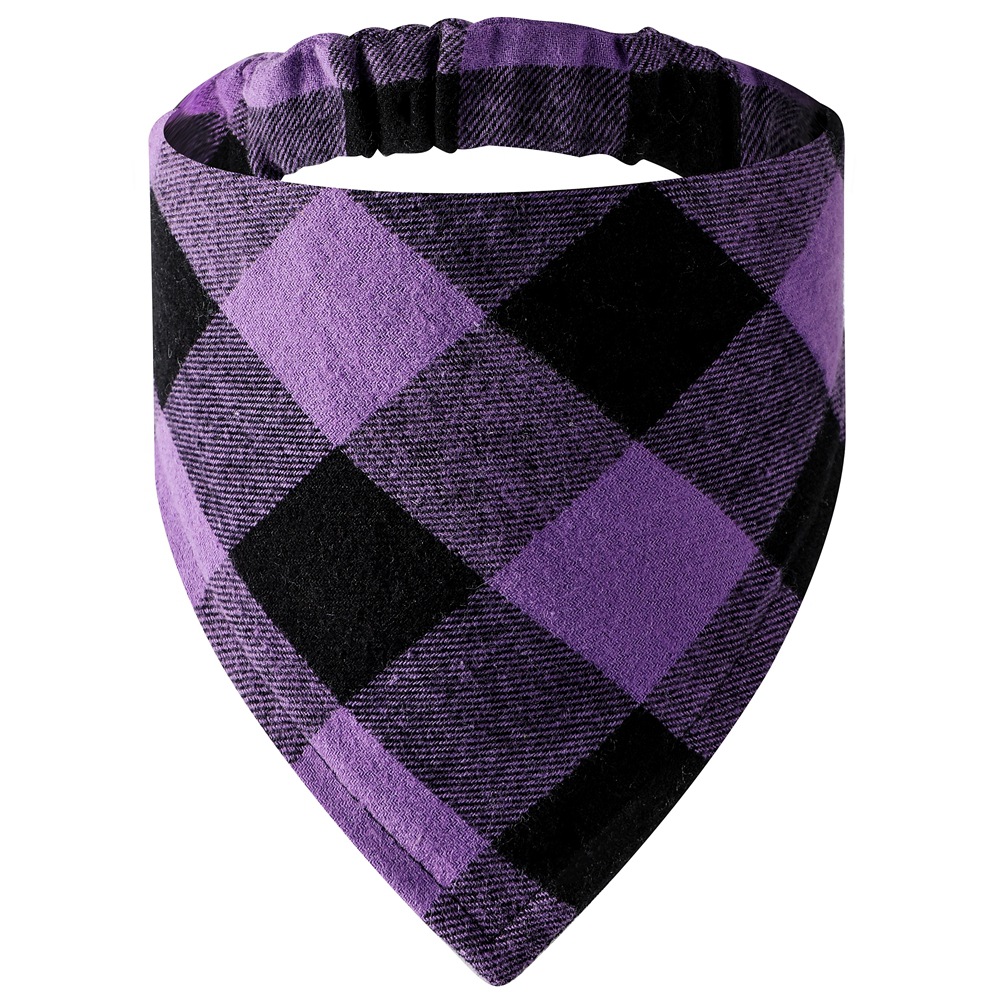 Elástico nuevo en stock transfronteriza mascota saliva toalla mascota bufanda Navidad perro bufanda accesorios para mascotas Plaid