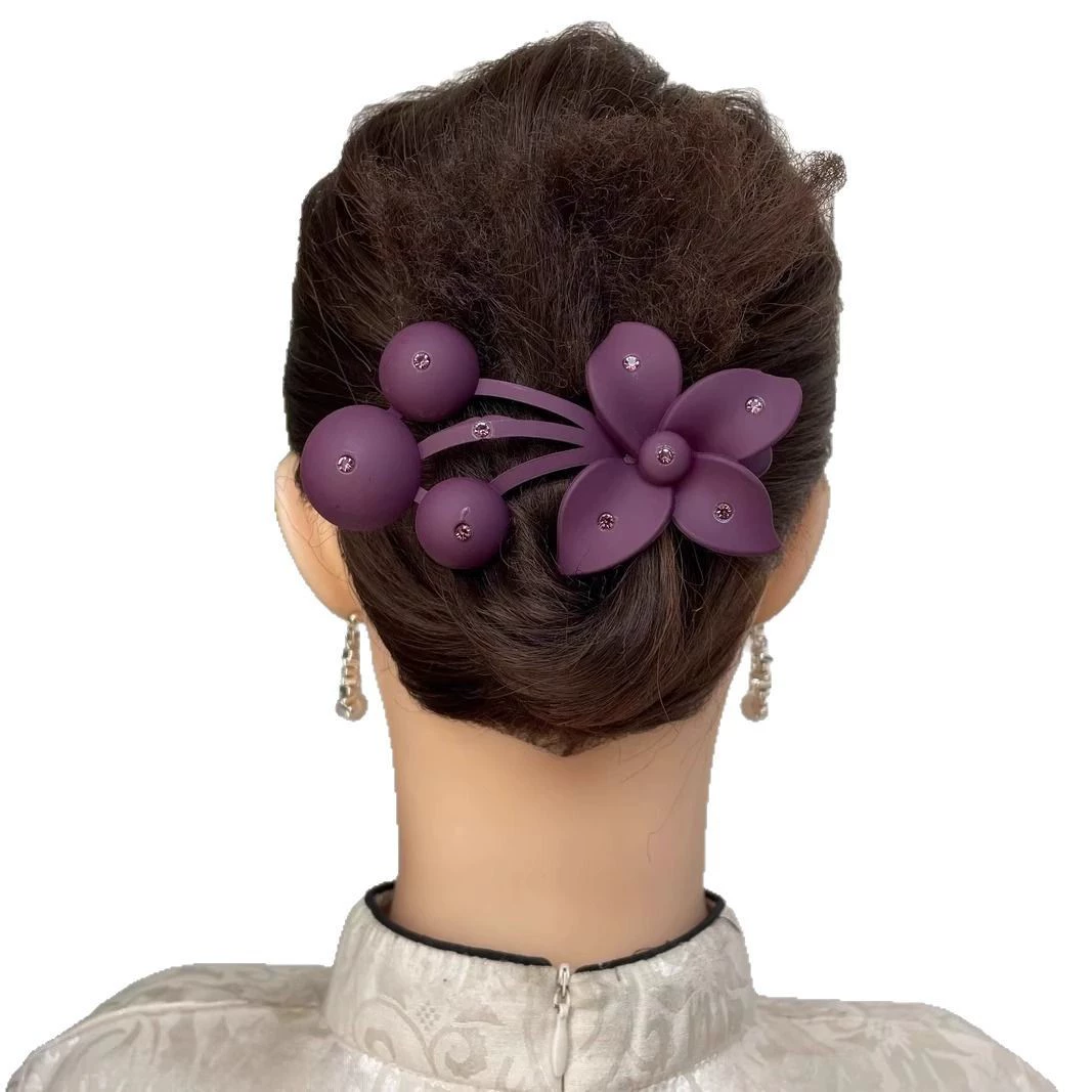 Заколка Hairgrip, элитные крупные заколки для волос, краб-пин, цветочная, западный стиль