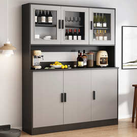 餐边柜家用客厅加高碗柜现代简约靠墙置物柜家用简易落地收纳柜子