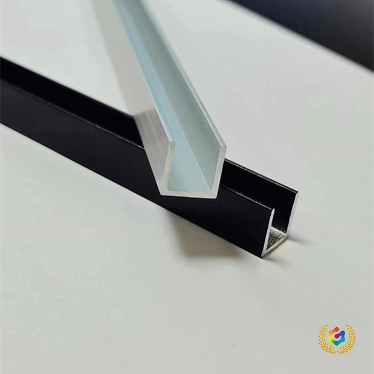 ✅包边铝合金u型槽铝槽银色槽铝10*10内8mm玻璃卡槽导轨U形凹槽铝