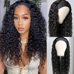 Head band Water Wave Human Hair Wig for Women