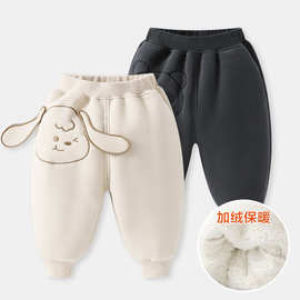 秋冬婴儿衣服长裤子冬装裤儿童男童女童宝宝加绒裤加厚外穿束脚裤