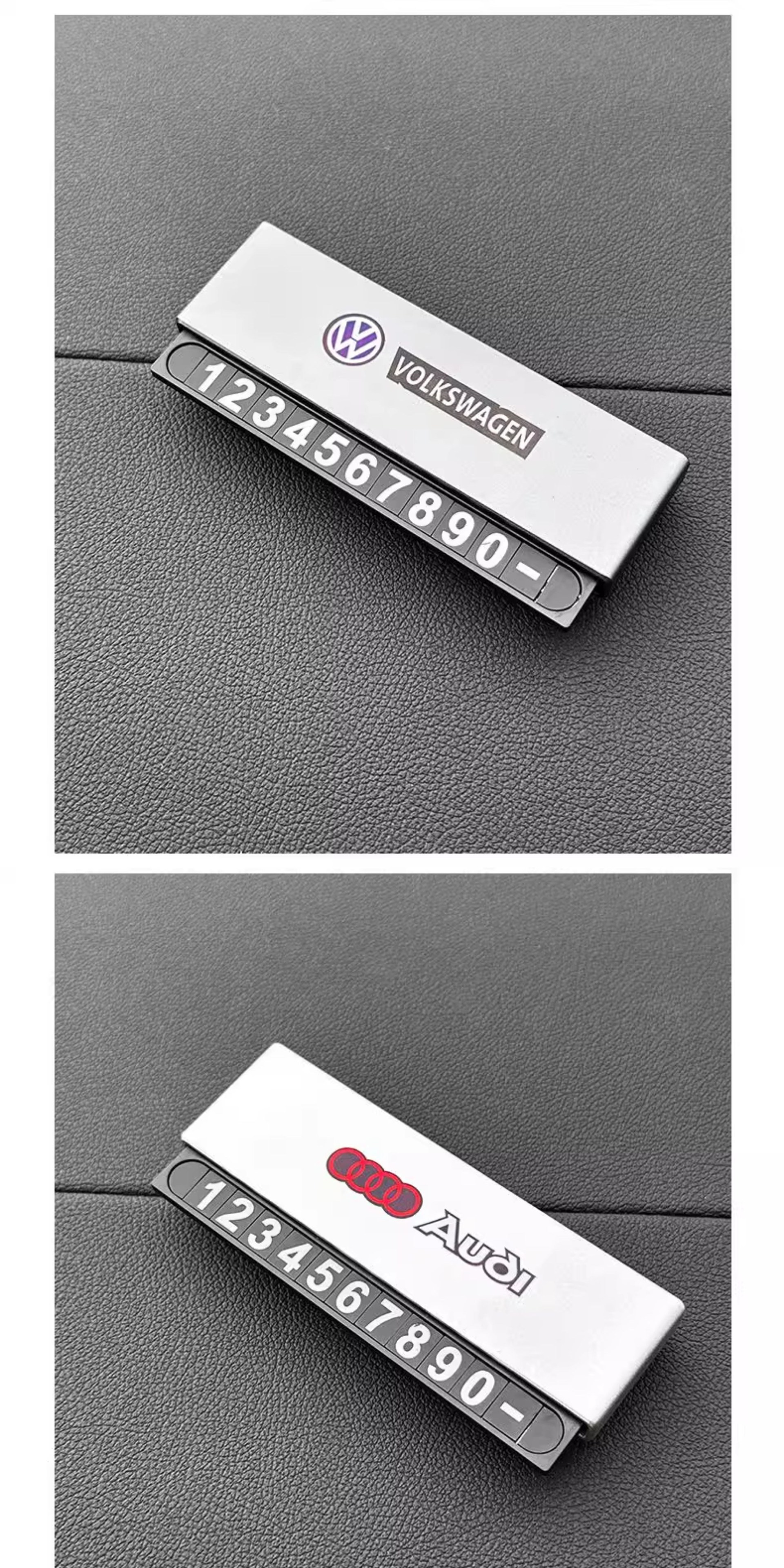 Suitable for retractable hidden car temporary parking sign, number plate, car mobile phone number holder