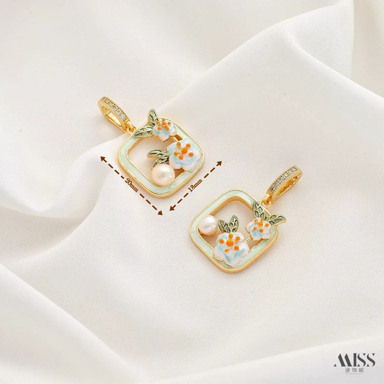 Мод pendant из органического жемчуга, свитер, аксессуар, ручная роспись, цветочная, китайский стиль, стиль высокого качества