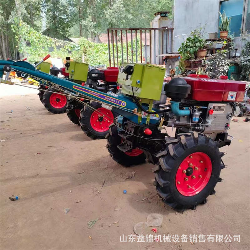 种植农作物起垄筑埂机 12马力柴油手扶拖拉机 小型农用耙地整地机