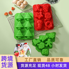 越境クリスマス花輪鹿シリコンケーキ金型DIYビスケットキャンデーチョコレートケーキパン金型