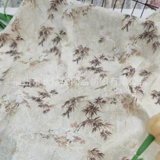 2024新款时尚复合蕾丝印花女装面料