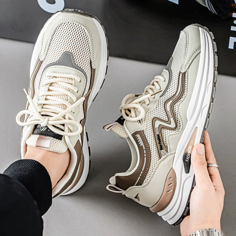 Мужская обувь, новые летние дышащие сандалии, модные универсальные молодежные туфли с полой сеткой, повседневные нескользящие кроссовки на мягкой подошве