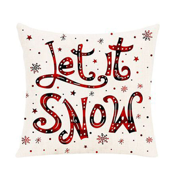 Nuevo lino transfronterizo de Navidad abraza almohada casera Santa Alce almohada sofá cubierta al por mayor