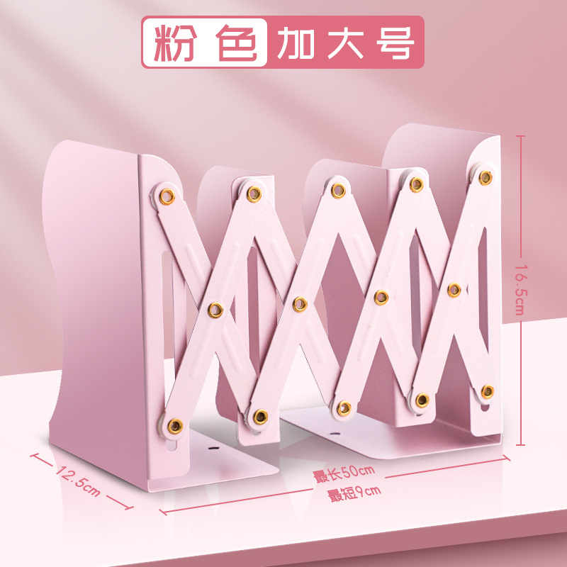 Libro retráctil con portalápices, estantería, escritorio integrado, estante de almacenamiento de libros, bisel para estudiantes de secundaria, clip de libro, plegado y fijo