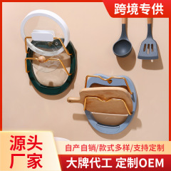 新型穴なしアルミ合金鍋蓋棚サイズ鍋蓋家庭用キッチン収納棚壁掛け式鍋蓋棚