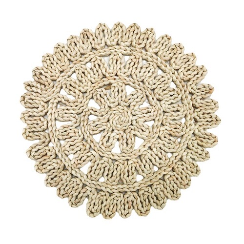 Directly from the manufacturer, hand-woven corn fur place mats, flower mats, dining table insulation mats, coasters, Western food mats, pot and bowl mats