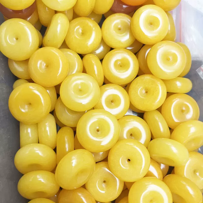 新疆金丝玉平安扣石英岩玉戈壁玉黄玉项链玉吊坠毛衣链玉器玉石