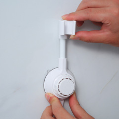 Adhesive Shower Head Bracket No Drilling Adjustable Fixed Base Shower Head Holder Bathroom Universal Swivel Fixer
