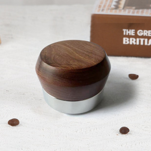 Cross-border stainless steel coffee powder Press wooden handle non-slip powder Press hammer flat powder cloth powder coffee appliance