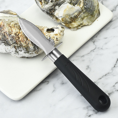 不锈钢生蚝刀 撬贝壳开壳工具牡蛎刀 家用塑料柄开蚝刀 可批发|ru