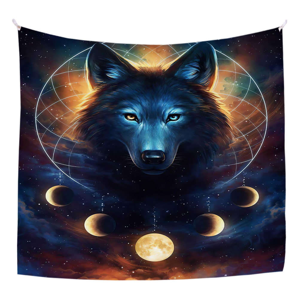 跨境家居床头房间装饰挂毯 动物系列挂布印花壁挂布 背景墙布热销