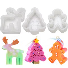 クリスマスツリー姜パイ人ヘラジカクリスマスムースシリコン金型香薫石膏キャンドルケーキ車飾り飾り型