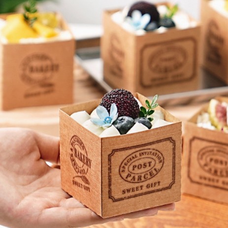 芋泥烤奶盒子一次性麻薯酥皮大泡芙包装盒小蛋糕耐高温可烤箱纸杯