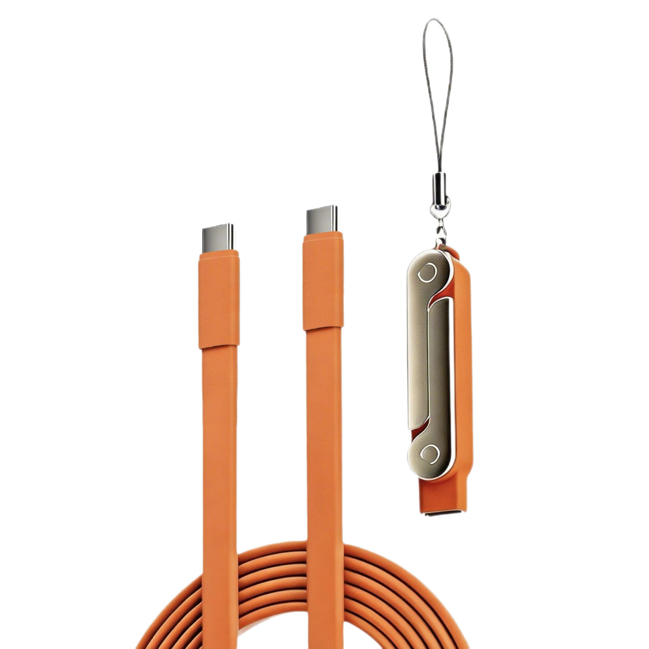 Transfronterizos venta caliente soporte plegable cable de datos 240W tipo-c de carga rápida para Apple Huawei cable de carga de computadoras portátiles