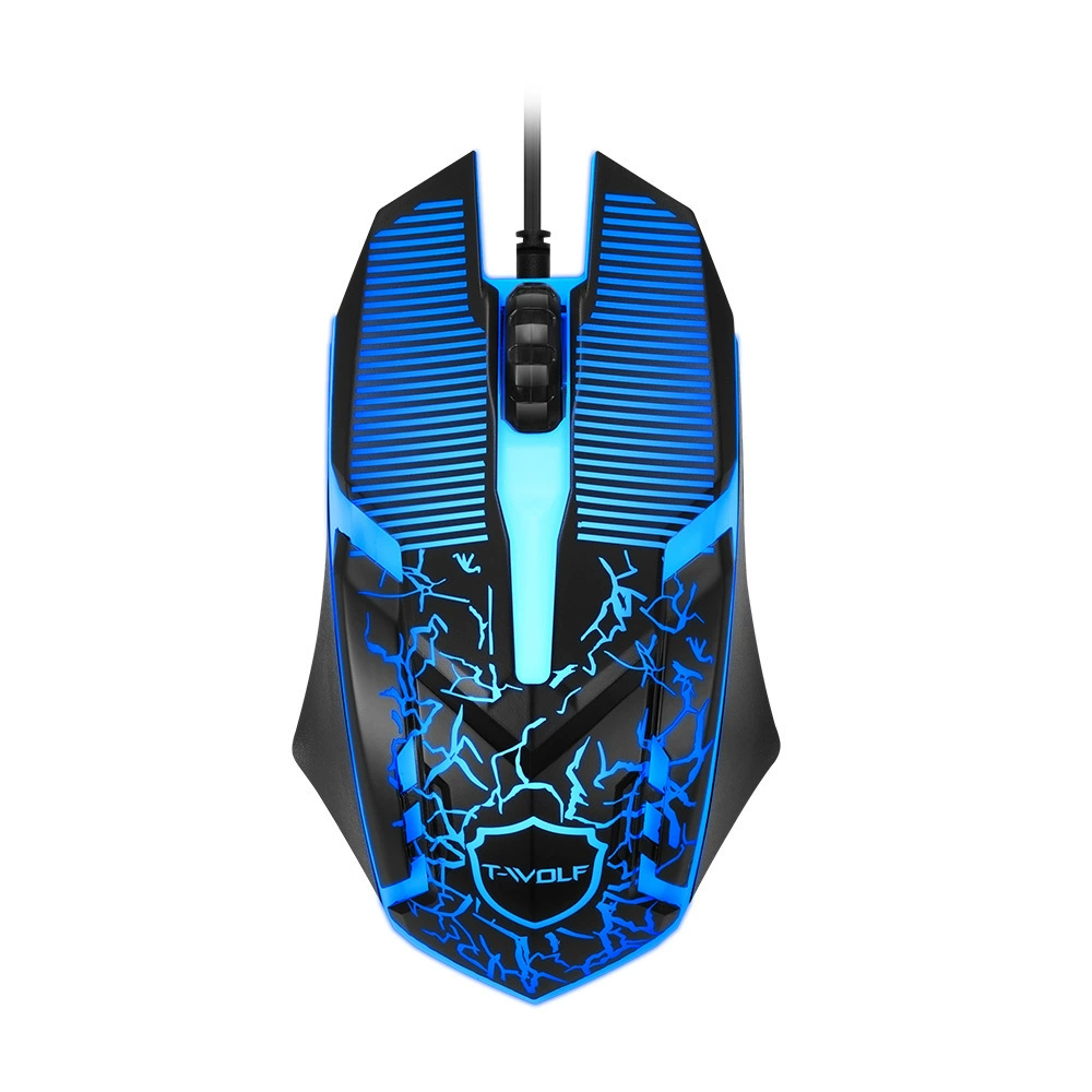 T-Wolf новая клавиатурно-мышиная гарнитура TF260 87 клавиш подсветка, игровая USB проводная трёхсекционная