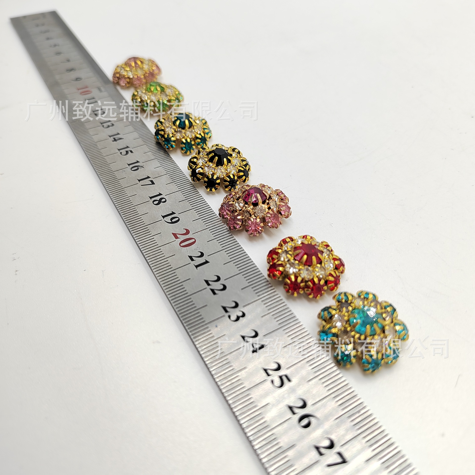 Botones de metal soldados de alta gama para manualidades, botones decorativos con diamantes de imitación para sombreros y camisas. image 6