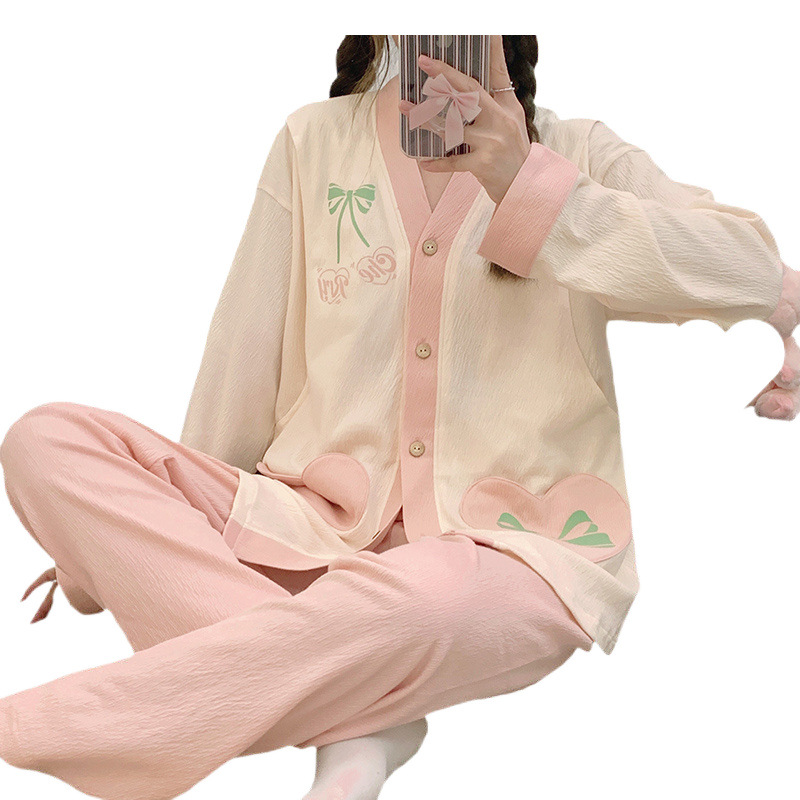 산후복 가을 겨울 산후 면 10월 모유수유 임산부 잠옷 봄 가을 모유수유 후기 임신 홈