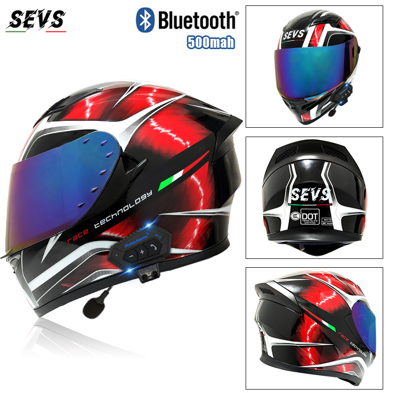 블랙 레드 허리케인 다채로운 미러 블루투스