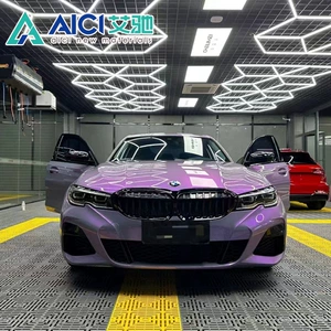 TPU Magic Boz və Bənövşəyi avtomobil rəngini dəyişən plyonka, qradiyent, hidrofobik