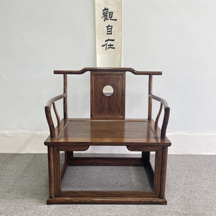 J^Zen Chair Chinese Meditation Chair Old Elm Master Chair Solid Wood Armchair Meditation Chair Cross-Legged Chair White Embryo Tea Chair Main